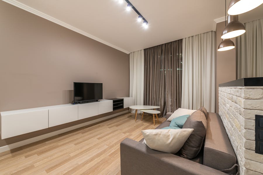 soft brown living room